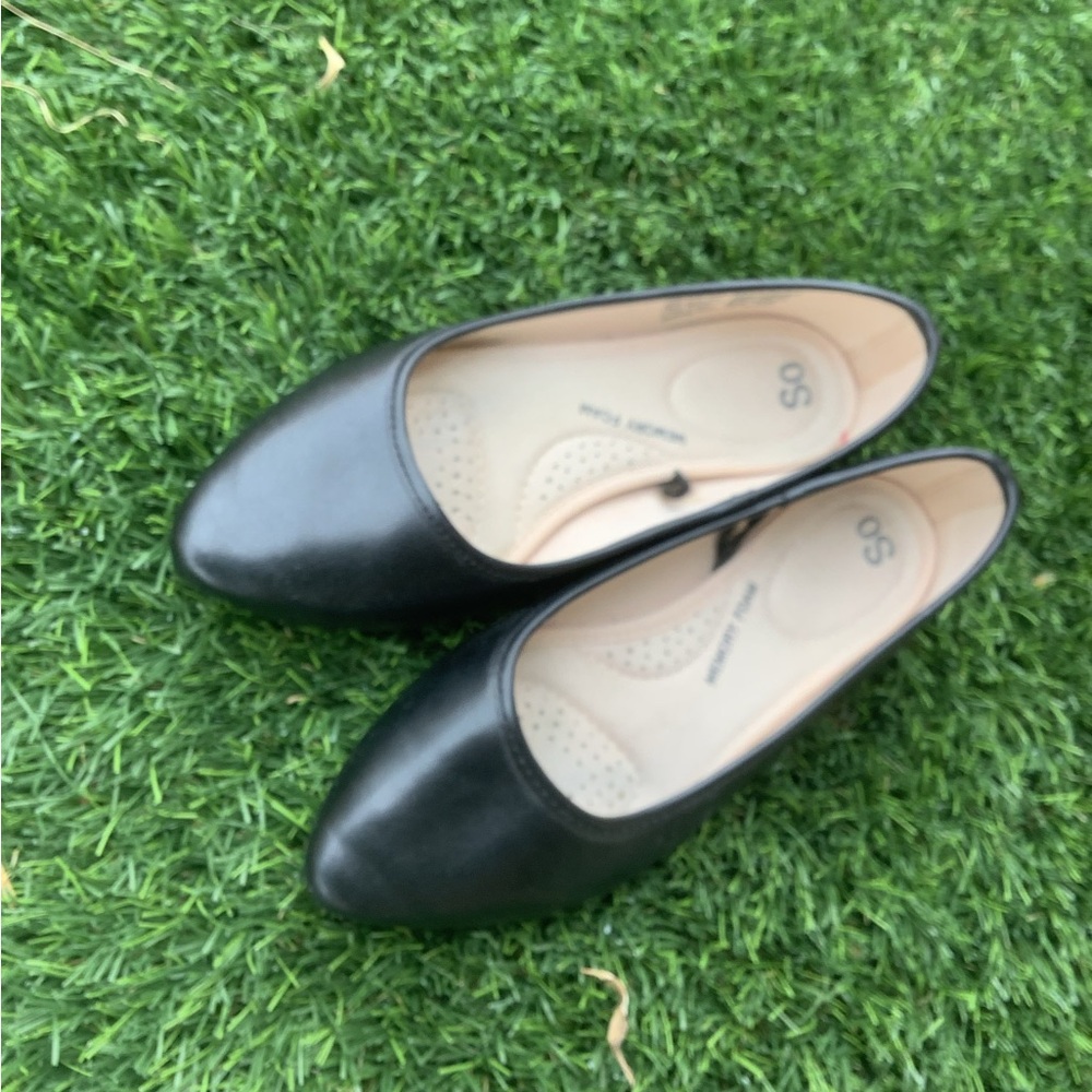 SO Black Flats with Pointed Toe and Classic Design